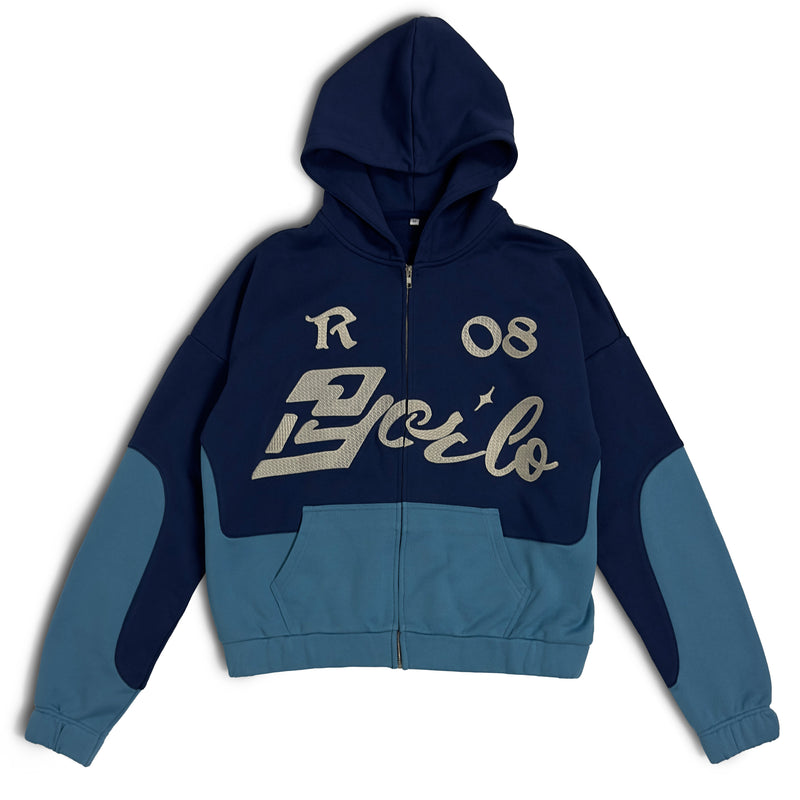 LEGACY ZIP HOODIE [NAVY/SKY BLUE]