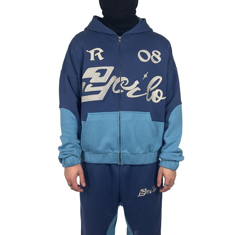 LEGACY ZIP HOODIE [NAVY/SKY BLUE]