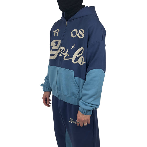 LEGACY ZIP HOODIE [NAVY/SKY BLUE]